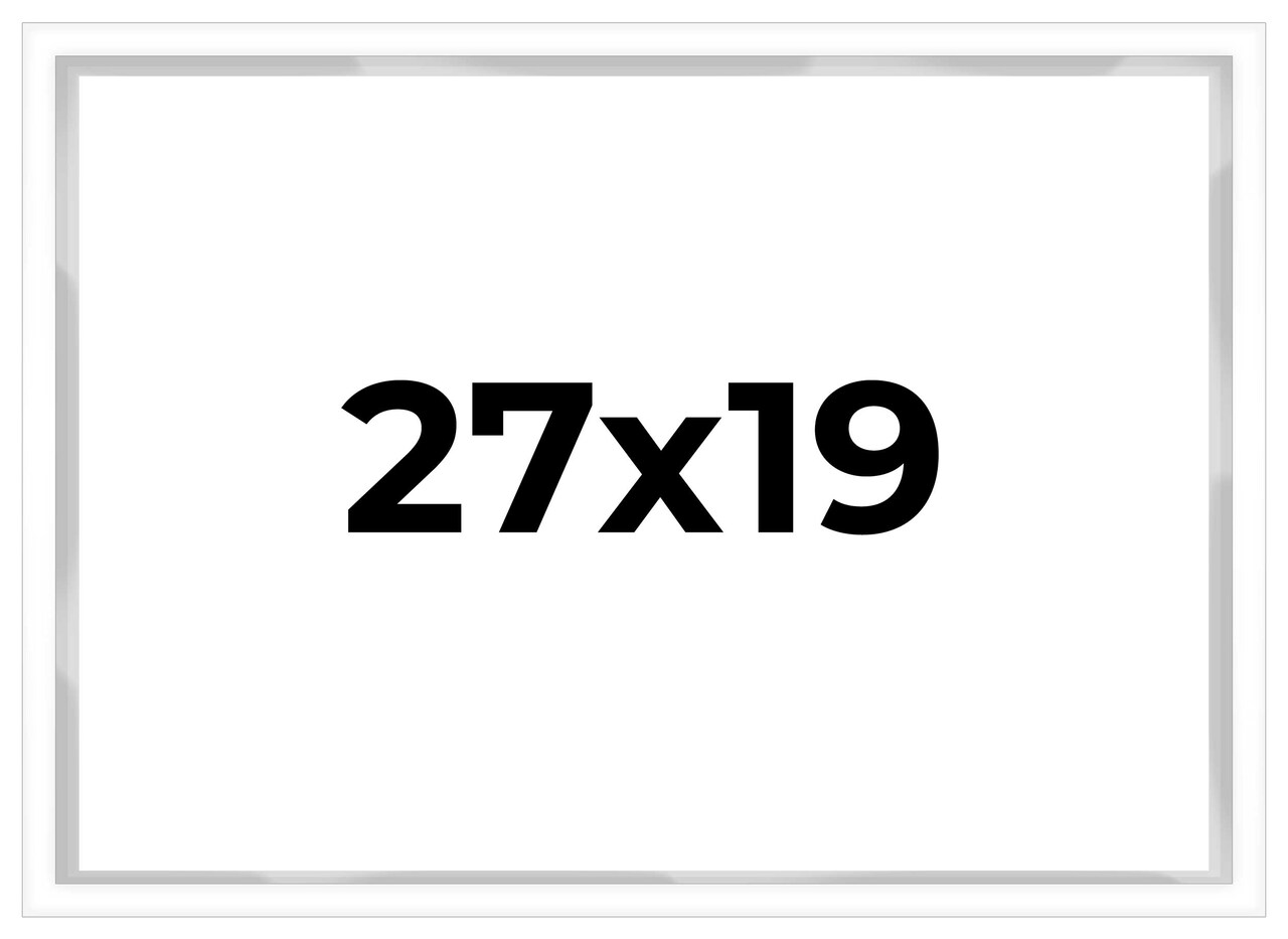 Shadow Box 3/4" Depth White Picture Frame - UV Acrylic, Backing Board, Hanging Hardware